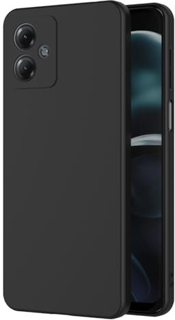 AICEK Compatible con Motorola Moto G14 Funda, Silicona Fundas para Moto G14 Carcasa Silicona Bumper Case Negro