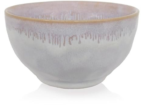 Mea-Living STONEWARE Schale polarweiß, handgemachtes Steingut, 450 ml, wunderschönes handmade Geschirr