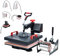 CREWORKS Transferpresse 38x38cm Heißpressmaschine 8-IN-1 Wärmepressmaschine Hitzepresse 360 Grad Schwenkbar Tassenpresse und Kappenpresse, Tassen-, Hut-, Kappen- und T-Shirt-Druckmaschine für zu Hause