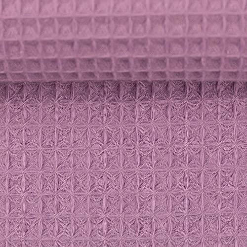 MAGAM-Stoffe Ella Waffel Stoff 100% Baumwollstoff Oeko-Tex Meterware 50cm (14. Flieder)