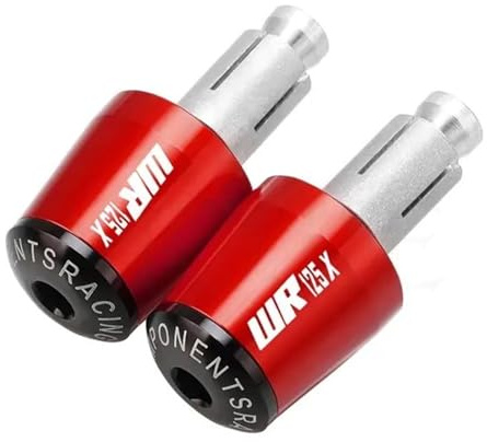 XIAOYANparts Für Yamaha WR125X WR 125X WR-125X Motorrad Lenker Griffe Kappe Stecker Gewicht Teile Hand End Kappe(Red Black)