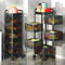 Warmiehomy 5 Tier Square Rotating Storage Rack, Kitchen Trolley Storage, Movable and Detachable Vegetable Storage Rack with 360° Wheels, Perfect for Pantry, Bathroom, or Living Room, Black, 26×26×85cm