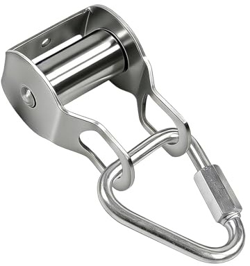 Zhadyu Rollenflaschenzug,Edelstahl-Belastbare Rolle mit - Flaschenzug-System - für Wäscheleine, Fahnenmast, Jagd, Garage, Decke, Camping, Fahrrad, Lastenkorb