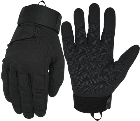Seibertron® Damen Herren S.O.L.A.G Handschuhe taktisch Vollfinger Militär Kampf Armee für Airsoft Militär Paintball Schießen Und Other Outdoor Activities Handschuhe Black (S)