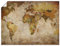ARTLAND Wanddeko Poster & Kunstdrucke Wandposter Weltkarte Retro Karte Kontinente Vintage Landkarte T9NI