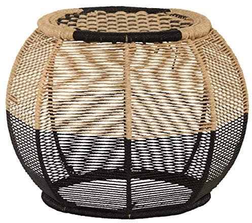 AUBRY GASPARD Tabouret Rond en Corde Bicolore