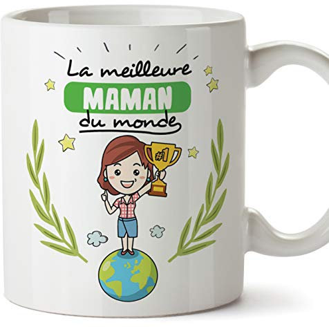 Mère Tasses Originales de café et Petit-déjeuner à Donner Maman -La Meilleure Mère du Monde - Mug Céramique 350 ML