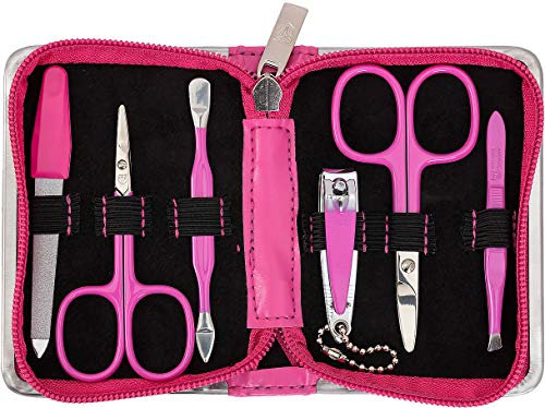 DREI SCHWERTER Germany Maniküreset ´KIDS COLLECTION` Nagelset für Kinder, Teens, Mädchen und Jungen - Markenqualität PINK 6-tlg.