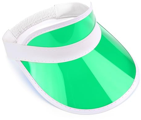 The Glowhouse Unisex Sonnenvisier - im Retro-Stil der 80er-Jahre - für Golf, Tennis, Junggesellenabschiede & Pokerpartys - Neonfarben - Grün - Einheitsgröße