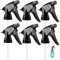 6pcs Spray Bottle Replacement Nozzle- Reusable Heavy Duty Mist Spray & Stream Sprayer Replacement Tops Fit Standard 28/400 Neck 32oz, 16oz, 8oz Bottles for Home Office Cleaning Household, Black
