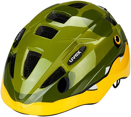 uvex Kid 2 - Leichter Fahrradhelm für Kinder - individuelle Größenanpassung - erweiterbar mit LED-Licht - Dino - 46-52 cm