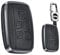 HIBEYO Smart Autoschlüssel Hülle passt für Land Rover Freelander2 Range Rover Sport Evoque Discovery für Jaguar XF XJL XE V12 Schlüsselhülle Cover Schlüsselgehäuse Schlüsselanhänger Leder (Schwarz)
