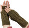 LIANGFANG Handschuhe Damen Stricken Langen Arm WäRmer FäUstlinge Kaschmir-Wolle PulswäRmer Fingerlose Sleeves FüR Gestrickt Handgelenk Armstulpen Mit Daumenloch Dehnbare, Khaki, Einheitsgröße