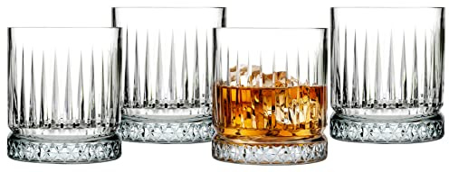 Creatable, 13146, Serie Elysia, 4-teiliges Geschirrset, Whiskybecher aus Glas, spülmaschinen- und mikrowellengeeignet, Qualitätsproduktion