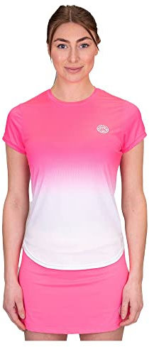 BIDI BADU Damen Crew Gradiant Tee - pink, White, Größe:XL