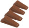 4 Pack Door Stoppers for Bottom of Door, Brown Door Stops, Rubber Door Stopper Wedge, Sturdy Stackable Door Stops for Floor