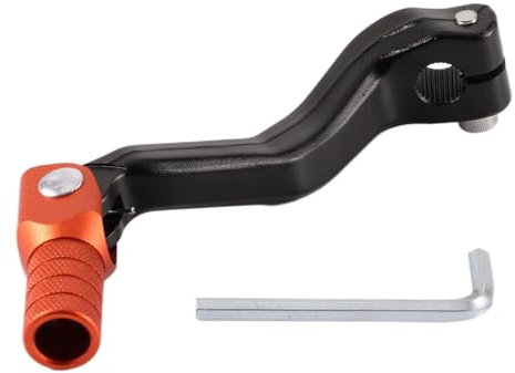 Goofit Cambio de Palanca de Cambio de aleación de Aluminio Negro y Naranja Palanca Plegable de Pedal cb250 Todoterreno de Motocicleta ATV Dirt pitbike reemplazo