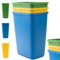 KADAX Lot de 3 poubelles de tri des déchets, en plastique robuste, pour collecte de verre, plastique et papier (3 x 12 l)