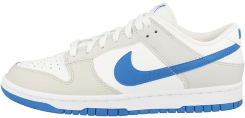 NIKE Dunk Low Retro, Zapatillas de Deporte Hombre, Summit White Photo Blue Platinum Tint, 41 EU