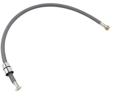 Aqxybgt Tuyau d'eau Flexible tressé en Nylon 50cm/60cm/85cm F1/2 M15 * 1, for Robinet extractible de Cuisine, Tube Rotatif, plomberie Noire et Grise (Color : 60cm Gray)