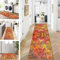 ZUZEKU Teppich Läufer Lang Flur Küche rutschfest waschbar Teppichmatten Modern Design Küchenläufer Gelb Rot Orange 80X400cm Küchenteppich Meterware Esszimmer Schlafzimmer Wohnzimmer Schmutzfangmatte