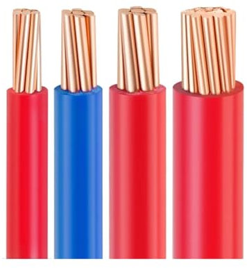 MTMXALBBR Câble électrique en cuivre 10mm²-120mm² 7 5 3 2 1/0Awg, Fil Dur en cuivre Multi-partages à Noyau Unique, Fil d'amélioration de l'habitat, câble en cuivre Leisurely(Green,5AWG 16mm2 5M)