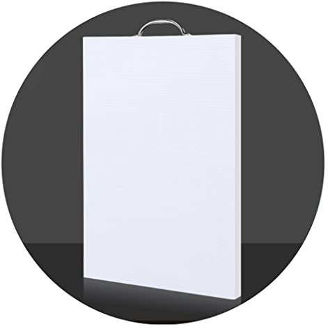 Doppelseitiges Schneidebrett aus Kunststoff für die Küche, großes weißes Schneidebrett für Obst und Gemüse (66 x 46 x 2 cm)