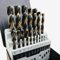 GERYWOLF 25 pcs Drill Bit Set, HSS-G Turbine Drill, Multi-Tip Cutting, Black and Gold Finish, Metal Drill Bit Set with Index Box, for Alloy Steel, Cast Iron and Sheet Metal (1.0 mm - 13.0 mm)