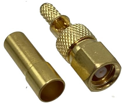 2 Stück Stecker SMC Buchse Crimp for RG316 RG174 LMR100 Kabel 50 Ohm RF Adapter Koaxialkabelklemme