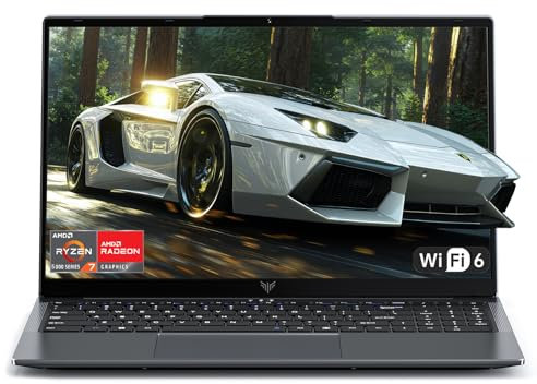 ACEMAGIC 2025 Pc Portátil Ryzen 5 7430U hasta 4.3 GHz 7 Núcleos 15,6 Pulgadas FHD 16GB RAM DDR4 SO-DIMM×2 512GB NVMe SSD WiFi 6,BT5.2,HDMI,USB3.2,Typo C,Ordenador