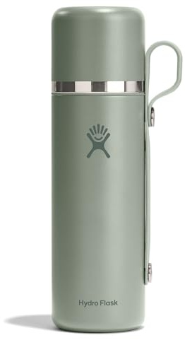Hydro Flask Hot Flask & Cup – Insulated Stainless Steel, Hot Drink Travel Container for Coffee & Tea 28 Oz Agave Green