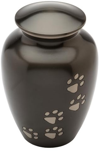 Urns UK Matlock Gedenkurne 15,2 cm Zinnoptik / Schwarz