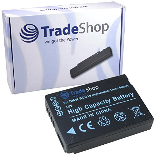Trade-Shop Kamera Li-Ion Akku 1200mAh ersetzt DMW-BCG10 DMW-BCG10E DC7E BP-DCU DMW-BC-G10 DMW-BCG-10E DC-7E BPDCU DMWBCG10 DMWBCG10E DC-7-E kompatibel mit Leica V-Lux VLux 20 Vlux20 V-lux20