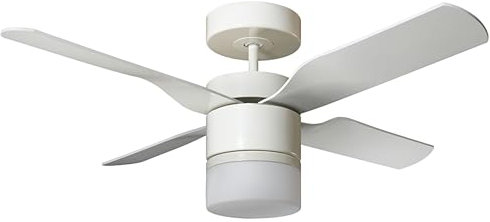 Deckenventilator Multimax, 132 cm, mit Fernbedienung Farbe (Gestell): Weiß lackiert, Farbe (Flügel): Weiß lackiert / Eiche hell, Eigenschaften: Mit Fernbedienung