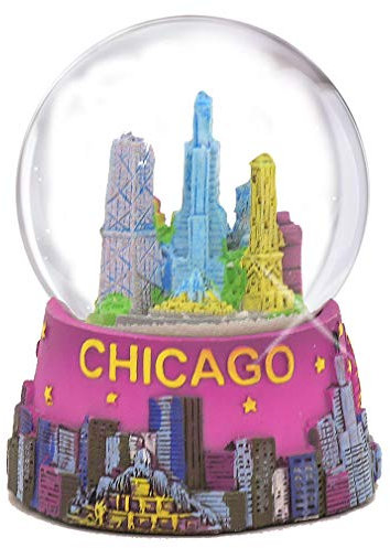 Chicago Souvenirs Collection Schneekugel, 45 mm, Violett
