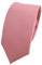 TigerTie Herren Krawatte 6 cm schmale Satin Tie in rosa altrosa einfarbig uni Business, festliche Veranstaltungen und Freizeit