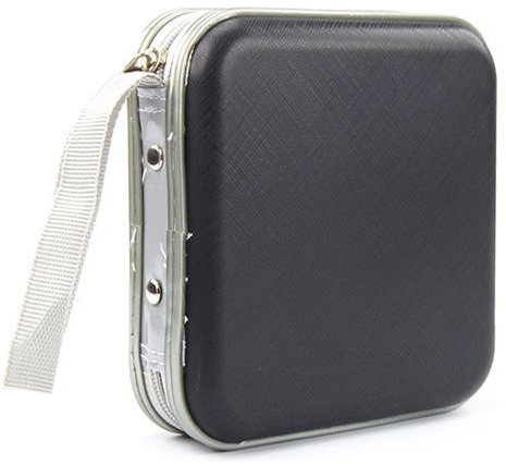 Aztek Black CD Dvd 40 Disc Storage Carry Case Cover Wallet Holder Bag Plastic Games Disk