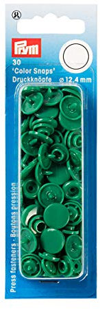 Prym 393151 Nähfrei Druckknopf Color Snaps rund 12,4 mm Gras, Kunststoff, 12.4 mm