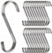 20 Pack S Hooks for Hanging, 8.5cm Silver Stainless Steel Metal Heavy Duty Kitchen Hooks for Utensils Pan Pot Kitchen Bedroom Bathroom Clothes Garden Office