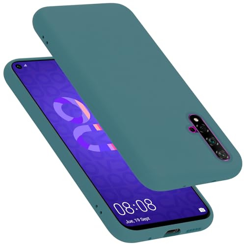 Cadorabo Hülle kompatibel mit Honor 20 / 20S / Huawei NOVA 5T Hülle Silikon Handyhülle für 20 / 20S / Huawei NOVA 5T Case aus flüssigem Silikon- Kratzfeste dünne TPU Schutzhülle - Liquid GRÜN