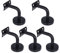Yulakes 5 supporti per corrimano in acciaio inox, colore nero, con rosetta di copertura, supporto da parete, supporto da 60 x 60 mm