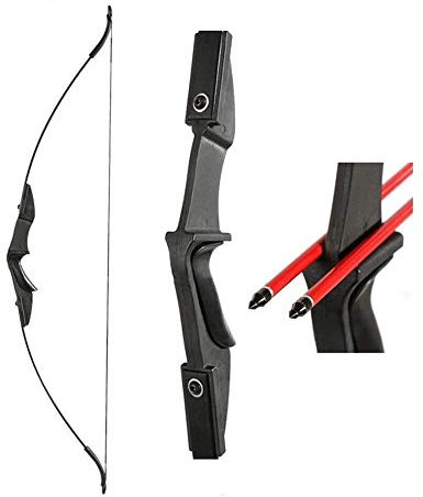 LIXIAOLIANSD Bogenschießen Recurve Bögen Jugend Archery 57 Takedown Recurve Bogen-Jagd-Schwarz Langbogen for Anfänger Teenager Rechts Left Hand Schwarz