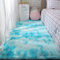YIFANDU Shaggy Teppich 40x100cm 100% Polyester Anti-Rutsch Flauschig Langflor Teppich Kann Maschinenwäsche Einfach zu Säubern für Wohnzimmer, Kinderzimmer, Schlafzimmer und die Küche, Blau