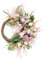 RNCOZE 19,7 Zoll Künstliche Chrysantheme Kranz mit Ostereiern, Frühling Blumenkranz für Haustür, Handgemachter Rattankranz für Garten Home Decor