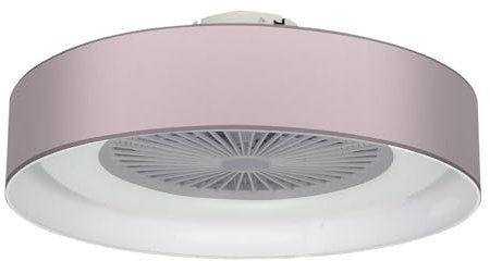Ventilador IBOR rosa con plafon led y aspas interiores FABRILAMP