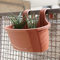 REPLOOD Balconiera Vaso da Ringhiera per Balcone con 2 Ganci 5.5lt (Terracotta)