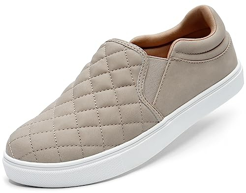 STQ Slip On Shoes Women Business Casual Sneaker Loafer Taupe Size 8.5