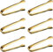 INHEMING 6 Pièces Mini Pince à Glace Pince à Sucre en Acier Inoxydable, Pince à Bonbon Candy Bar Doré,Pince de Service, Petite Pince de Cuisine Multifonctions pour Cuisine, Café, Fête, Bar et Buffet