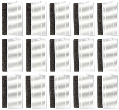 Donkivvy Lot de 15 filtres HEPA de rechange pour aspirateur robot Kyvol Cybovac E20 E30 E31 EC30MQ