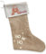AMBERGER DESIGN by A&M Osterhage amd Nikolausstrumpf | Weihnachtsstrumpf | Personalisiert mit Name Motiv: Initial | Jute Nikolaussocke einfach Befüllen und Aufhängen | Beutel mit Namen zum Nikolaus